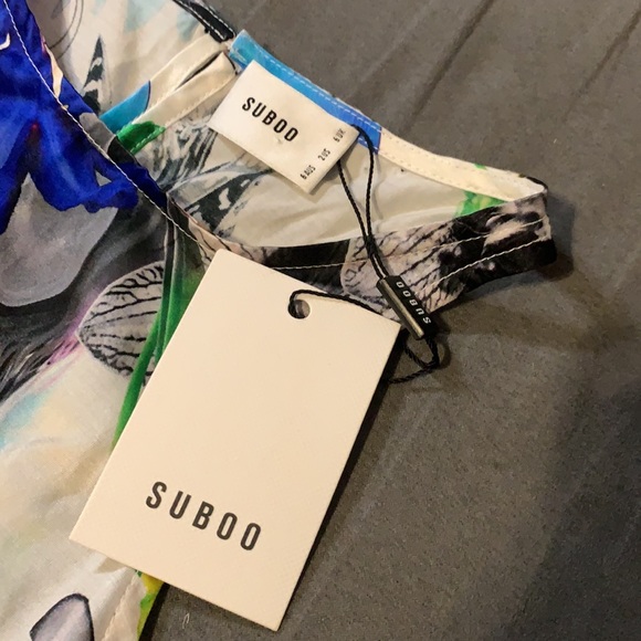 SUBOO Tropical Print A-line Tank Sz 2 NWT - Picture 2 of 6